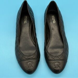 Michael Kors Black Quilted Leather Loafers Size 8M